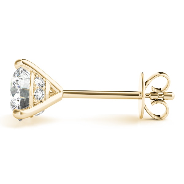 18K Yellow Gold 1/2 ct tw All Studs & Stud Mounts Diamond Earring