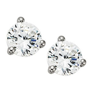 18K White Gold 1/2 ct tw All Studs & Stud Mounts Diamond Earring