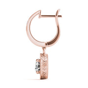 18K Rose Gold 1/2 ct tw All Studs & Stud Mounts Diamond Earring