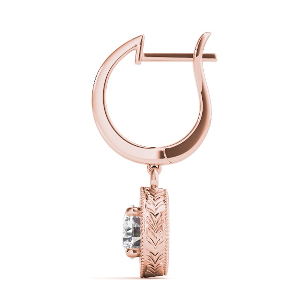 18K Rose Gold 1/2 ct tw All Studs & Stud Mounts Diamond Earring