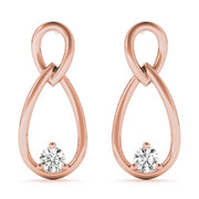 14K Rose Gold 1/15 ct tw All Studs & Stud Mounts Diamond Earring