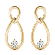 14K Yellow Gold 1/15 ct tw All Studs & Stud Mounts Diamond Earring