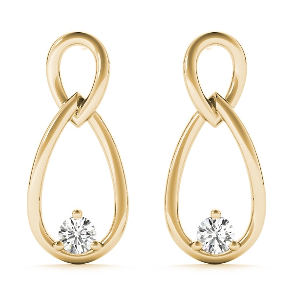 14K Yellow Gold 1/15 ct tw All Studs & Stud Mounts Diamond Earring