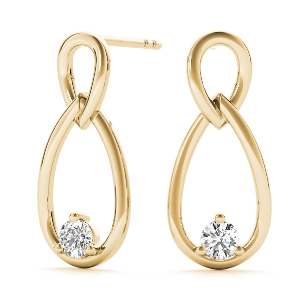 14K Yellow Gold 1/15 ct tw All Studs & Stud Mounts Diamond Earring