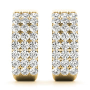 18K Yellow Gold 1/2 ct tw J-Hoops Diamond Earring