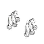 Three Stone Diamond Earring