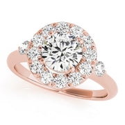 14K Rose Gold 1 3/8 ct tw Halo Diamond Engagement Ring