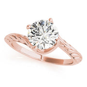 18K Rose Gold 1 ct tw Solitaire Diamond Engagement Ring