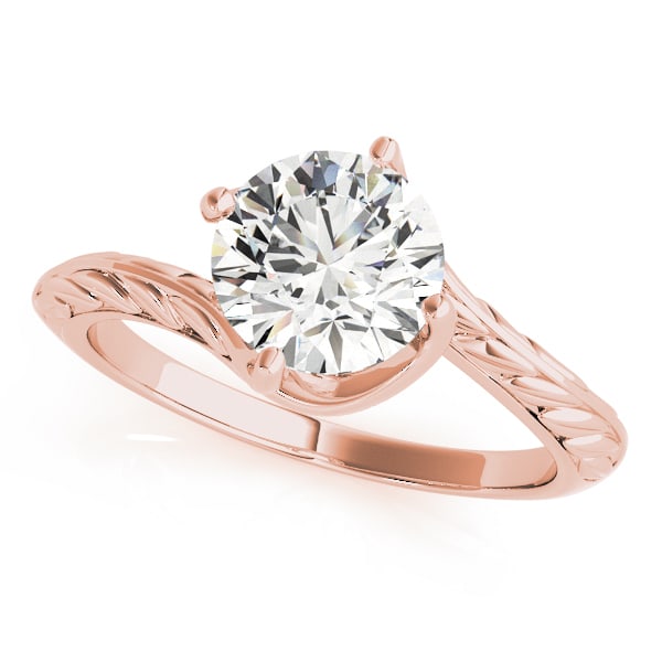 14K Rose Gold 1 ct tw Solitaire Diamond Engagement Ring