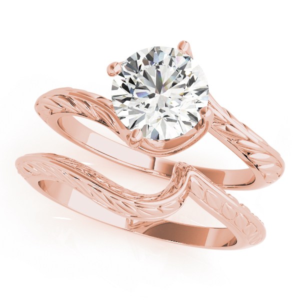 18K Rose Gold 1 ct tw Solitaire Diamond Engagement Ring