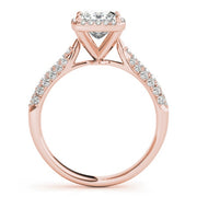 18K Rose Gold 5/8 ct tw Halo Diamond Engagement Ring