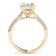 18K Yellow Gold 5/8 ct tw Halo Diamond Engagement Ring