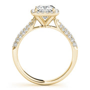 14K Yellow Gold 1 1/3 ct tw Halo Diamond Engagement Ring