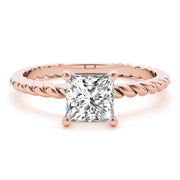 18K Rose Gold 5/8 ct tw Solitaire Diamond Engagement Ring