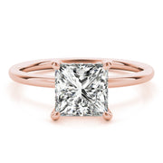 14K Rose Gold 5/8 ct tw Halo Diamond Engagement Ring