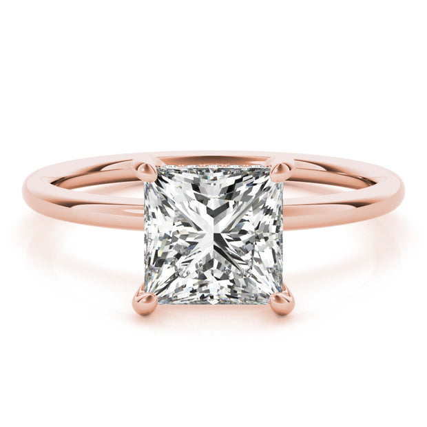 14K Rose Gold 5/8 ct tw Halo Diamond Engagement Ring