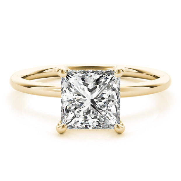 18K Yellow Gold 5/8 ct tw Halo Diamond Engagement Ring