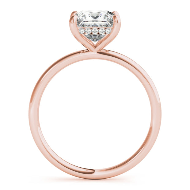 18K Rose Gold 5/8 ct tw Halo Diamond Engagement Ring