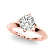 18K Rose Gold 1 ct tw Solitaire Diamond Engagement Ring