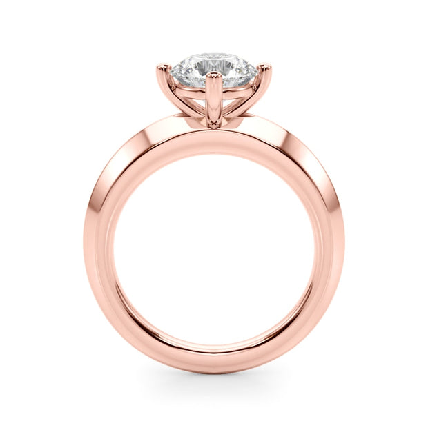 18K Rose Gold 1 ct tw Solitaire Diamond Engagement Ring