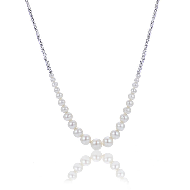 Freshwater Pearl Brilliance Bead Graduated Necklace