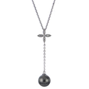 Sterling Silver Tahitian Pearl Necklace
