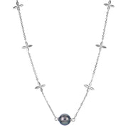 Sterling Silver Tahitian Pearl Necklace