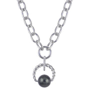 Sterling Silver Tahitian Pearl Necklace