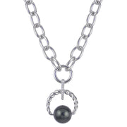 Sterling Silver Tahitian Pearl Necklace