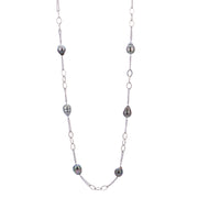 Sterling Silver Tahitian Pearl Necklace