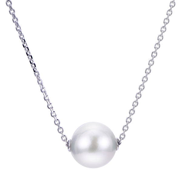 Sterling Silver Freshwater Pearl Solitaire Necklace