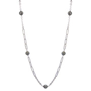 Sterling Silver Tahitian Pearl Necklace