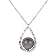 Sterling Silver Tahitian Pearl Necklace