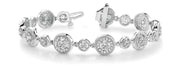 18K White Gold Vintage Diamond Bracelet