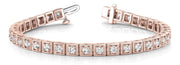 14K Rose Gold 1 5/8 ct tw Vintage Diamond Bracelet