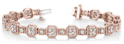 14K Rose Gold 2 ct tw Vintage Diamond Bracelet