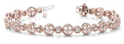18K Rose Gold 1 3/8 ct tw Vintage Diamond Bracelet
