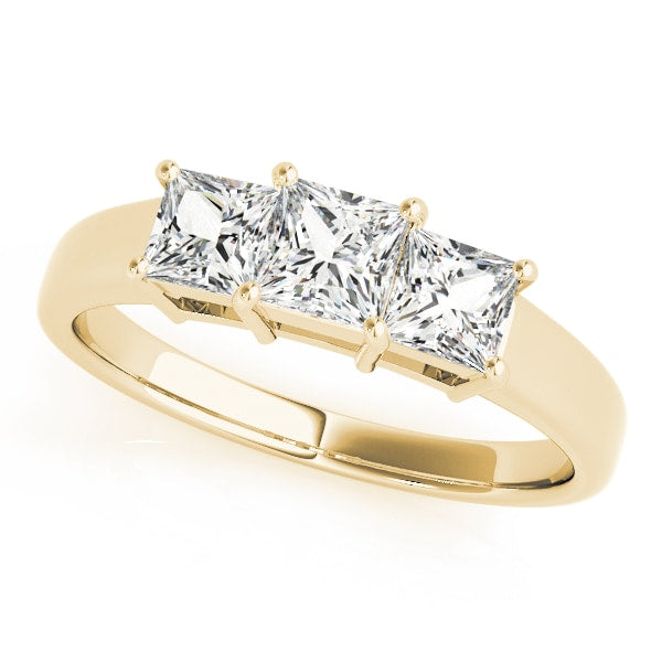 14K Yellow Gold 1 1/8 ct tw Three Stone Diamond Engagement Ring