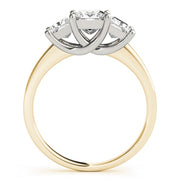 14K Yellow Gold 1 1/2 ct tw Three Stone Diamond Engagement Ring