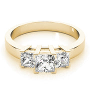 18K Yellow Gold 1 1/4 ct tw Three Stone Diamond Engagement Ring