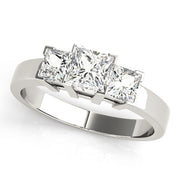 14K White Gold 1 1/4 ct tw Three Stone Diamond Engagement Ring