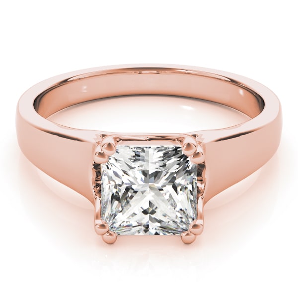 18K Rose Gold 1/4 ct tw Solitaire Diamond Engagement Ring