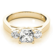 18K Yellow Gold 1 ct tw Three Stone Diamond Engagement Ring