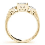 18K Yellow Gold 1 ct tw Three Stone Diamond Engagement Ring