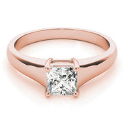 18K Rose Gold 3/4 ct tw Solitaire Diamond Engagement Ring