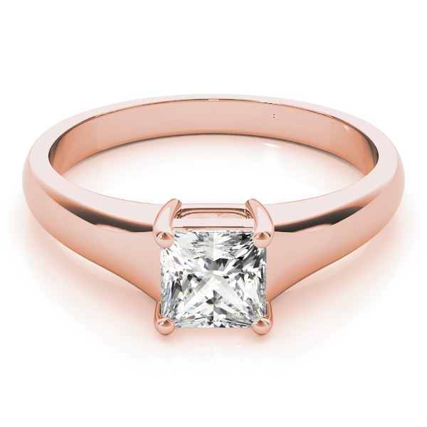 18K Rose Gold 3/4 ct tw Solitaire Diamond Engagement Ring