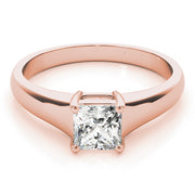 18K Rose Gold 3/4 ct tw Solitaire Diamond Engagement Ring