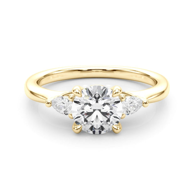 14K Yellow Gold 1 1/3 ct tw Three Stone Diamond Engagement Ring