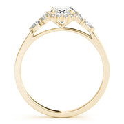 18K Yellow Gold 5/8 ct tw Halo Diamond Engagement Ring