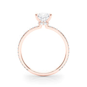 18K Rose Gold 1 ct tw Halo Diamond Engagement Ring